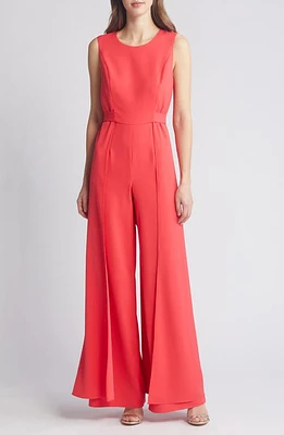 Black Halo Alistar Wide Leg Jumpsuit Strawberry at Nordstrom,