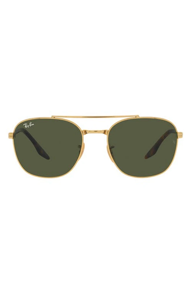 Ray-Ban 55mm Square Sunglasses in Gold Flash at Nordstrom