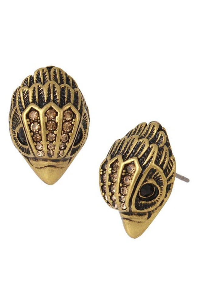 Kurt Geiger London Eagle Stud Earrings in Antique Gold at Nordstrom