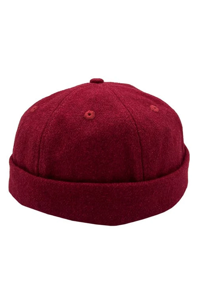 A Life Well Dressed Adjustable Brushed Cotton Beanie in Burgundy at Nordstrom