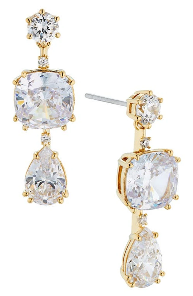 Nadri Evelyn Triple Drop Earrings in Gold at Nordstrom