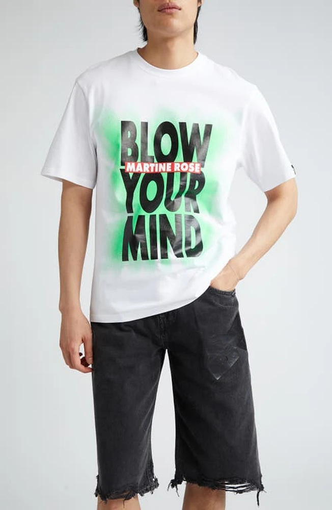 Martine Rose Gender Inclusive Blow Your Mind Cotton Graphic T-Shirt White/Blow at Nordstrom,