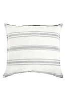 Pom Pom at Home Jackson Stripe Linen Sham in Cream/grey at Nordstrom