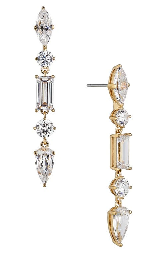 Nadri Tennis, Anyone Linear Drop Earrings in Gold at Nordstrom