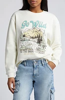 Vinyl Icons Go Wild Graphic Sweatshirt Marshmallow at Nordstrom,