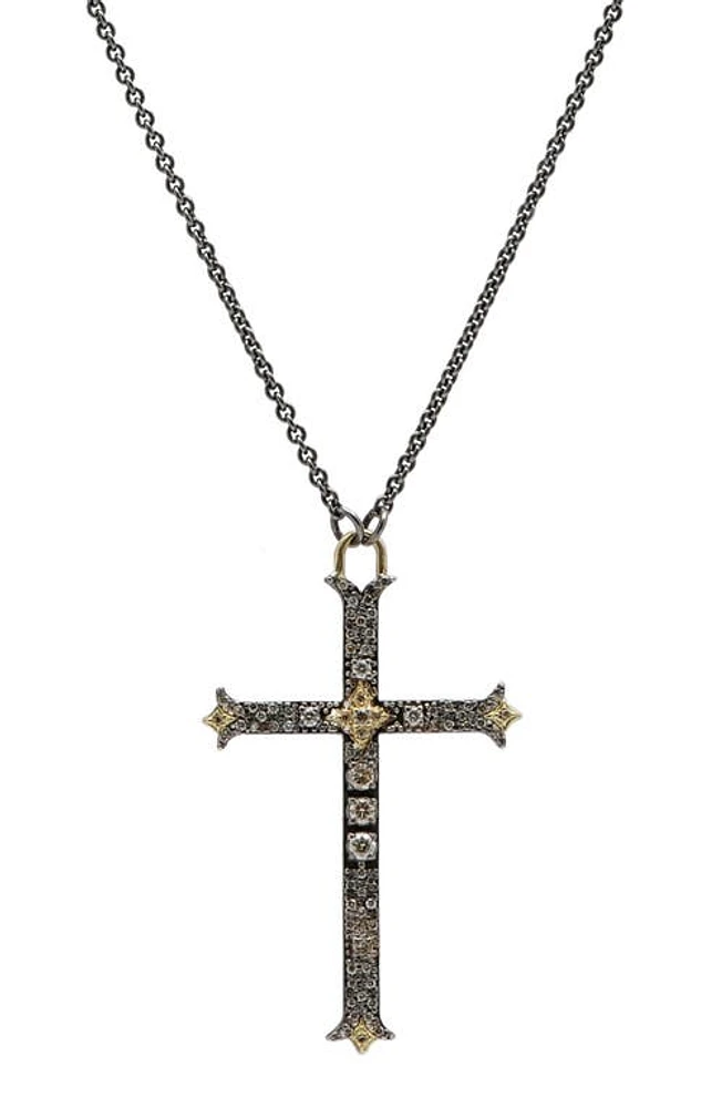 Armenta Large Cross Pendant Necklace in Silver at Nordstrom