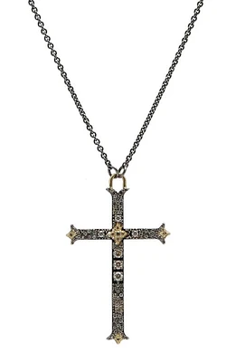 Armenta Large Cross Pendant Necklace in Silver at Nordstrom