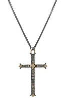 Armenta Large Cross Pendant Necklace in Silver at Nordstrom