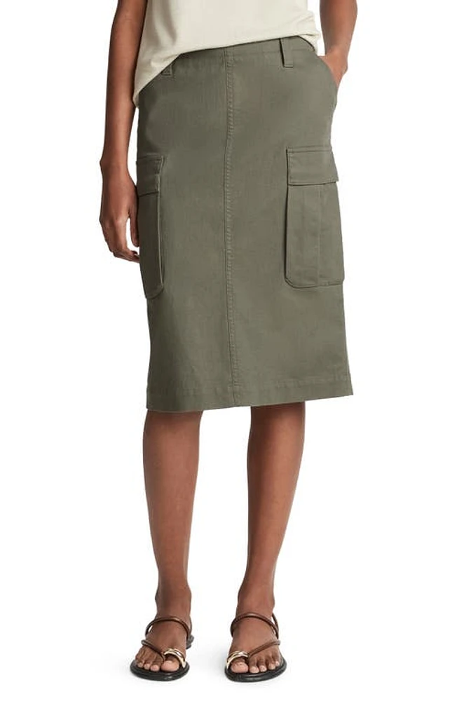 Vince Stretch Cotton Utility Cargo Skirt Night Pine at Nordstrom,