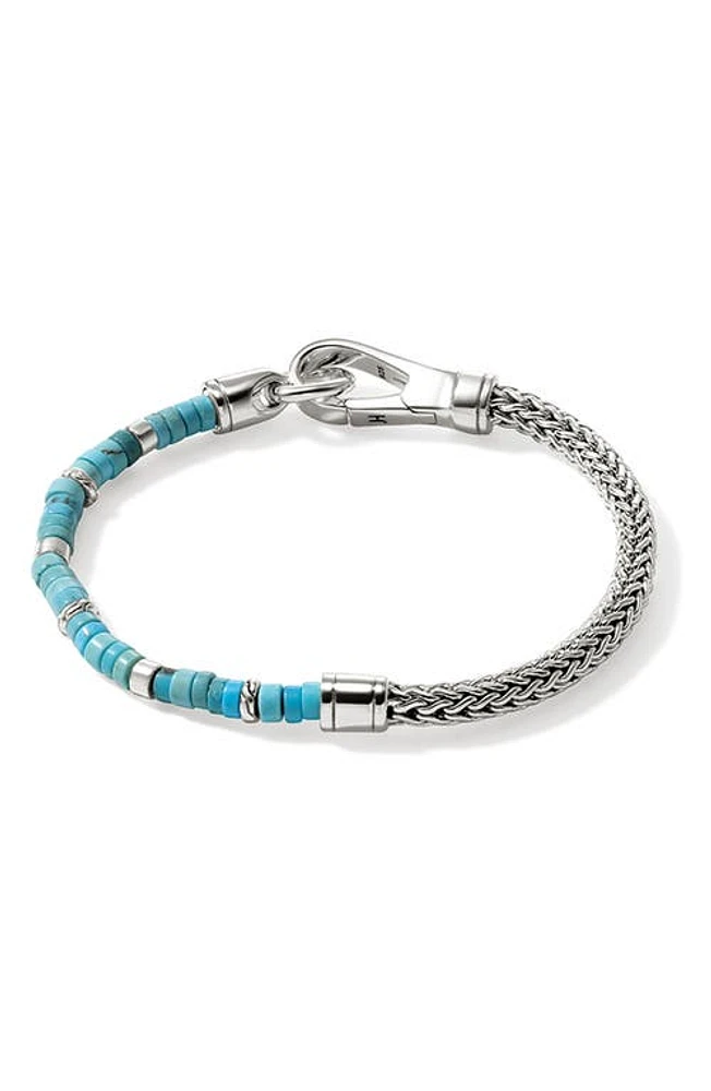 John Hardy Hesishi Chain & Stone Bracelet in Turquoise at Nordstrom