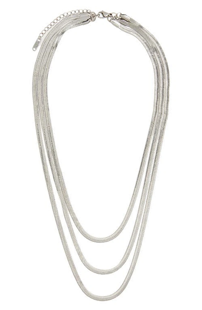 Petit Moments Mikayla Snake Chain Necklace in Silver at Nordstrom