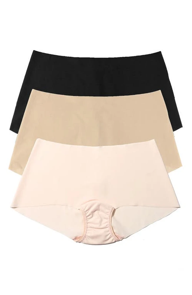 Hanky Panky Breathe Assorted 3-Pack Boyshorts Taupe/vanilla/black at Nordstrom,