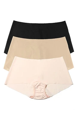 Hanky Panky Breathe Assorted 3-Pack Boyshorts Taupe/vanilla/black at Nordstrom,