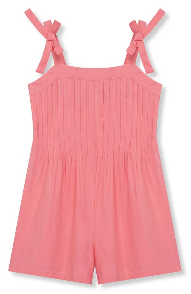 Habitual Kids Kids' Pleated Wide Leg Linen Blend Romper at Nordstrom,