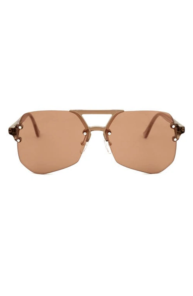 Grey Ant Yesway 62mm Aviator Optical Frames in Tan /Tan at Nordstrom