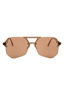 Grey Ant Yesway 62mm Aviator Optical Frames in Tan /Tan at Nordstrom