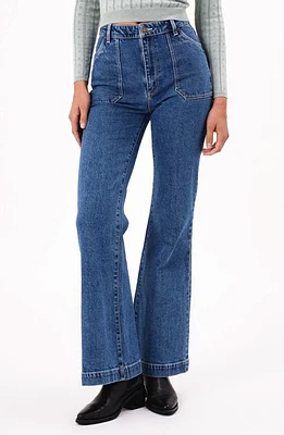 Rolla's East Coast Flare Jeans Mid Vintage Blue at Nordstrom,