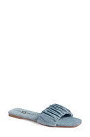 Yosi Samra Naomi Ruched Slide Sandal Denim at Nordstrom,