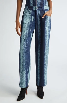 Miaou Echo Drop Crotch Low Rise Baggy Jeans Treading Blue at Nordstrom,