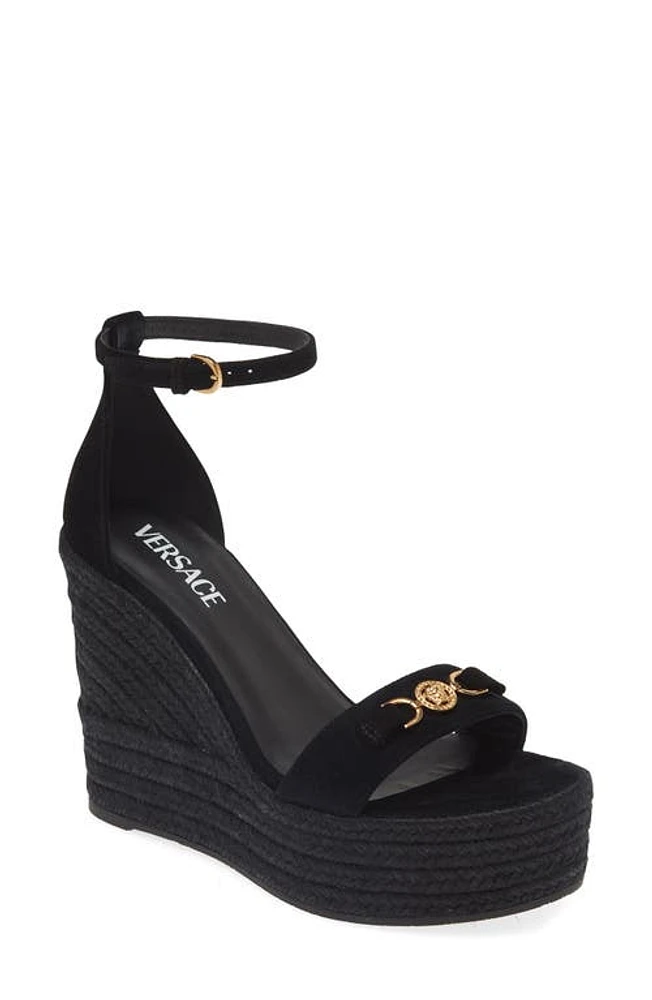 Versace Medusa '95 Espadrille Wedge Sandal Gold at Nordstrom,