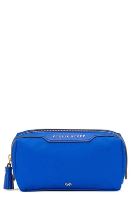 Anya Hindmarch Girlie Stuff ECONYL Recycled Nylon Cosmetics Case in Electric Blue at Nordstrom