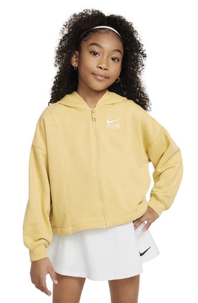 Nike Kids' Sportswear Air Zip Hoodie in Saturn Gold/Pale Ivory at Nordstrom