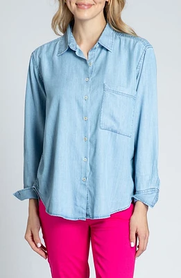 APNY Boyfriend Chambray Button-Up Shirt Light Indigo at Nordstrom,