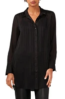 halogen(r) Variegated Tonal Stripe Button-Up Tunic Shirt at Nordstrom,