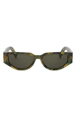 DIOR CD Diamond S7I 55mm Geometric Sunglasses in Havana /Green at Nordstrom