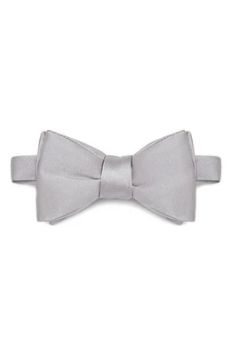 ZEGNA TIES Silk Bow Tie in Light Grey Solid at Nordstrom