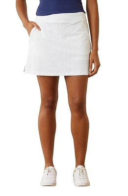 Tommy Bahama Aubrey Zebra Jacquard IslandZone Performance Skort White at Nordstrom,