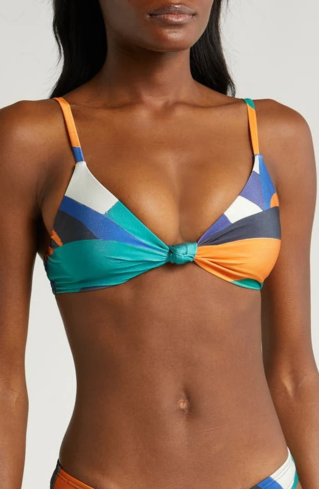 Villa Fresca Vista Knot Bikini Top Tuscan Waves at Nordstrom,