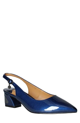 J. Renée Shayanne Slingback Pointed Toe Pump Navy at Nordstrom,