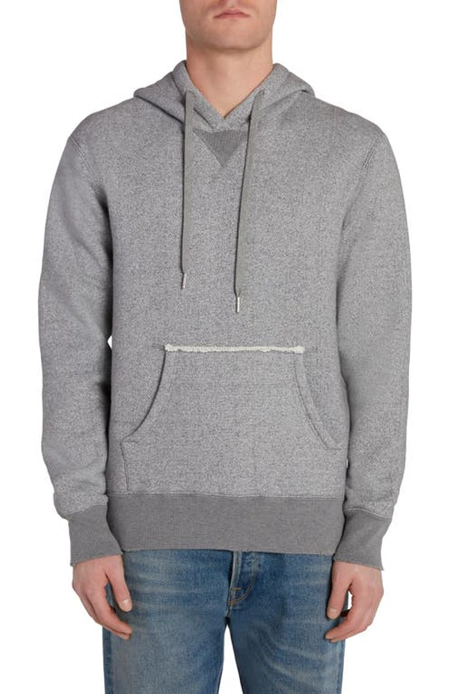 Golden Goose Journey Mélagne Cotton Blend Hoodie Grey Melange/Heritage White at Nordstrom,