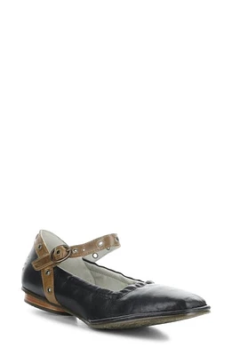 Fly London Bewi Ankle Strap Flat Velvet at Nordstrom,