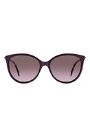 Carolina Herrera 57mm Round Sunglasses in Plum Gold at Nordstrom