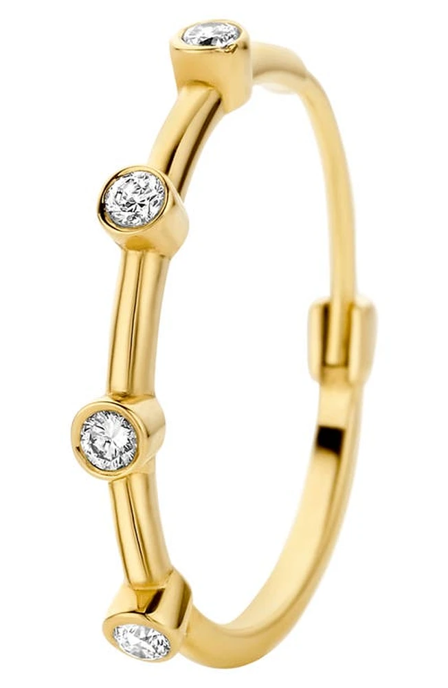 Kimai Remi Single Lab Created Diamond Hoop Earring in Yellow Gold at Nordstrom