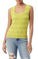 Sam Edelman Azariah Pointelle Sweater Tank Apple Green at Nordstrom,