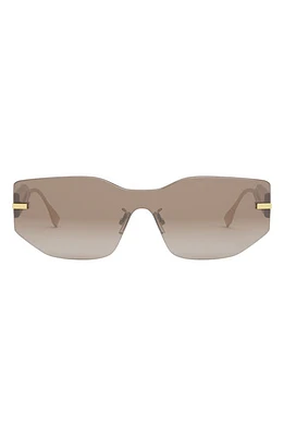 'Fendigraphy Geometric Sunglasses in Matte Endura Gold /Brown at Nordstrom