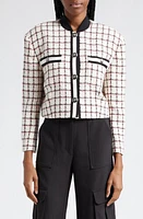 Veronica Beard Ellicot Tweed Crop Jacket in Ecru Multi at Nordstrom, Size 8