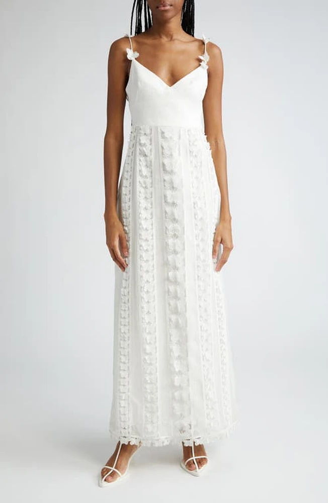 Zimmermann Linen & Silk Maxi Dress Natural at Nordstrom,