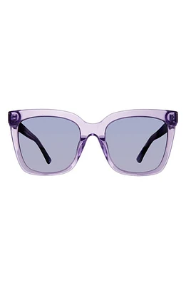 Kurt Geiger London 53mm Polarized Cat Eye Sunglasses in Purple/Violet Decor at Nordstrom