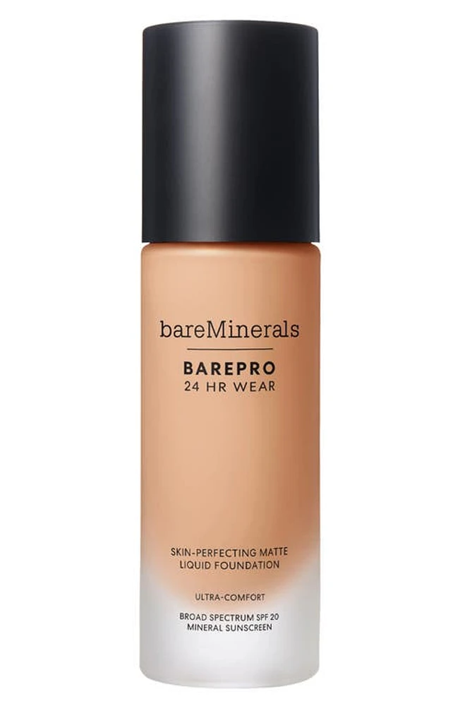 bareMinerals BAREPRO 24HR Wear Skin-Perfecting Matte Liquid Foundation Mineral SPF 20 PA++ in Medium Cool at Nordstrom