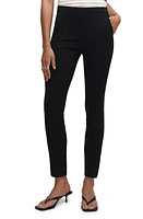 MANGO Crop Skinny Pants Black at Nordstrom