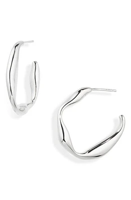 FARIS Onda Small Wavy Hoops in Sterling Silver at Nordstrom