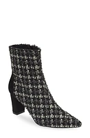 KOKO + PALENKI Tweed Pointed Toe Bootie Black at Nordstrom,