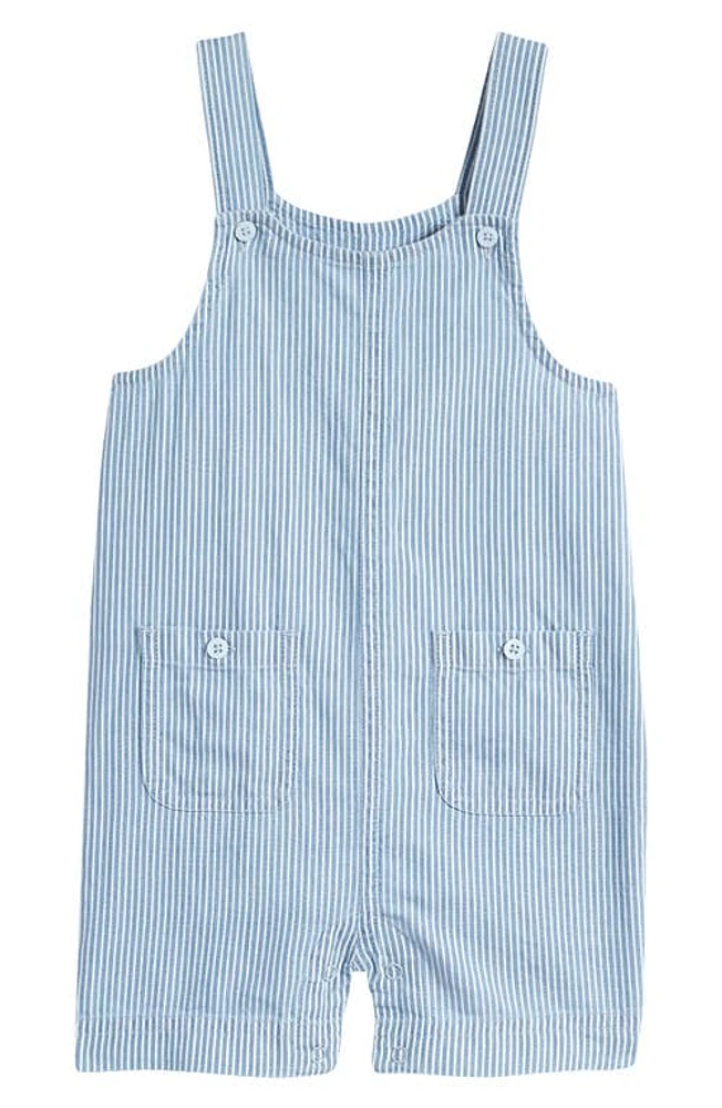 Tucker + Tate Stripe Cotton Patch Pocket Romper Light Wash Sam at Nordstrom,