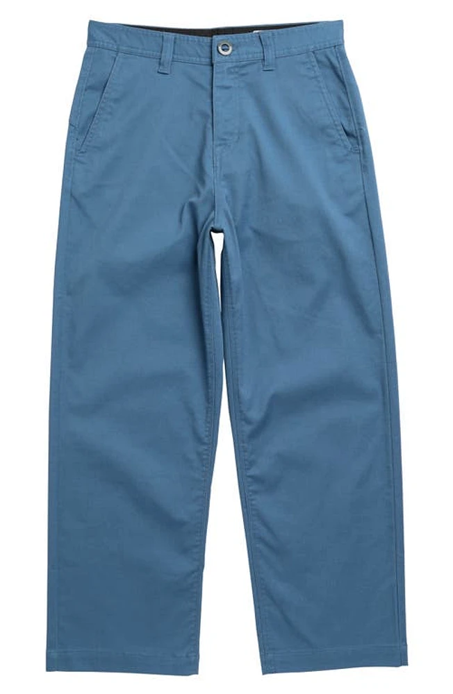 Volcom Kid Frickin Nailer Stretch Twill Pants Stone Blue at Nordstrom,