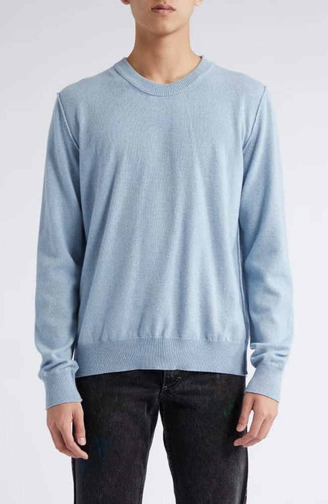 Maison Margiela Fine Gauge Cashmere Sweater Pale Blue at Nordstrom,