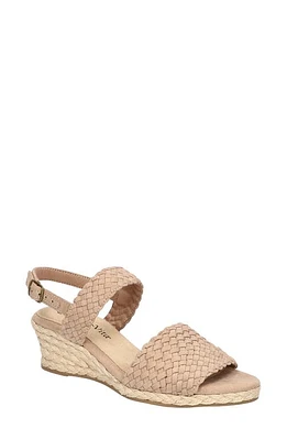 Bella Vita Mariella Slingback Wedge Sandal in Almond Suede at Nordstrom, Size 12